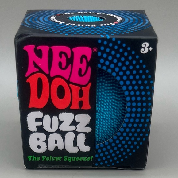 Schylling Other - 💙Schylling NEEDOH BLUE Fuzz Ball ~Velvet Squeeze Squishy Sensory Toy  NEW